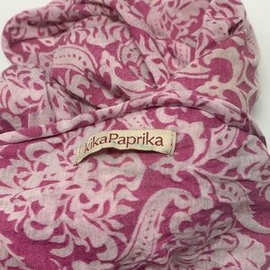 Kika Paprika scarf made from organic cotton 
11” wide 
81” length
